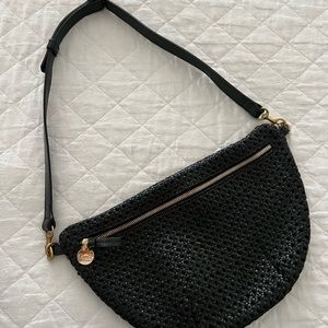 Clare V. Grande Fanny Black Rattan